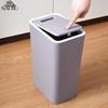 Press-Lid Trash Can: Large Capacity for Bathroom, Bedroom, or Living Room