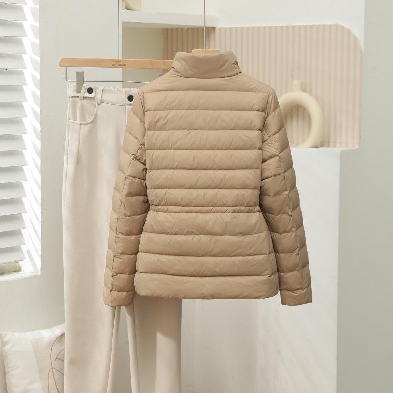 Autumn and Winter Women's Light Down Jacket Short Stand-up Collar Slim and Thin Simple Commuter Warm Jacket Tide