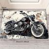 Hochwertiger Flanell-Motorradteppich, Weich, Bequem Und Rutschfest, Heimdekoration Für Eingangsbereich, Flur Und Badezimmer