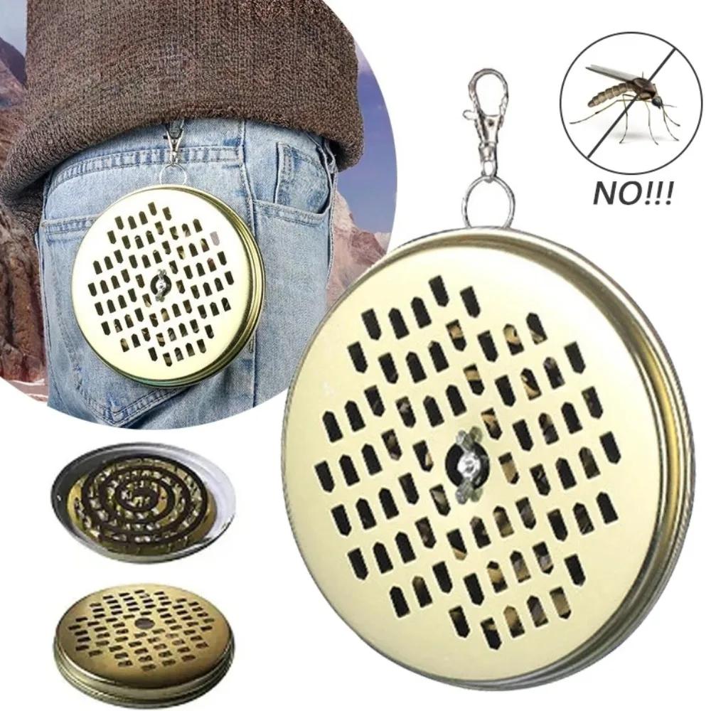 Stainless Steel Anti-Scald Drop-Proof Mosquito Coil Holder for Outdoor Camping Garden Portable Hanging Repellent Rack