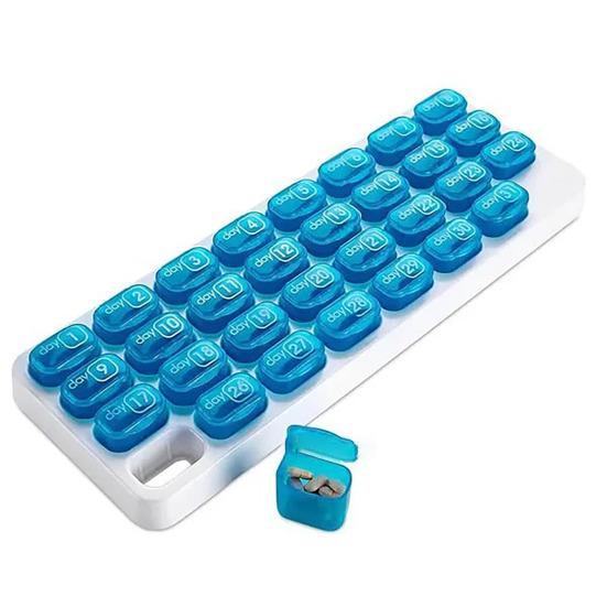 Monatlicher Pillen-Organizer mit herausnehmbarer Taschendose Schnappdeckel Aufbewahrungsbox für den täglichen Gebrauch