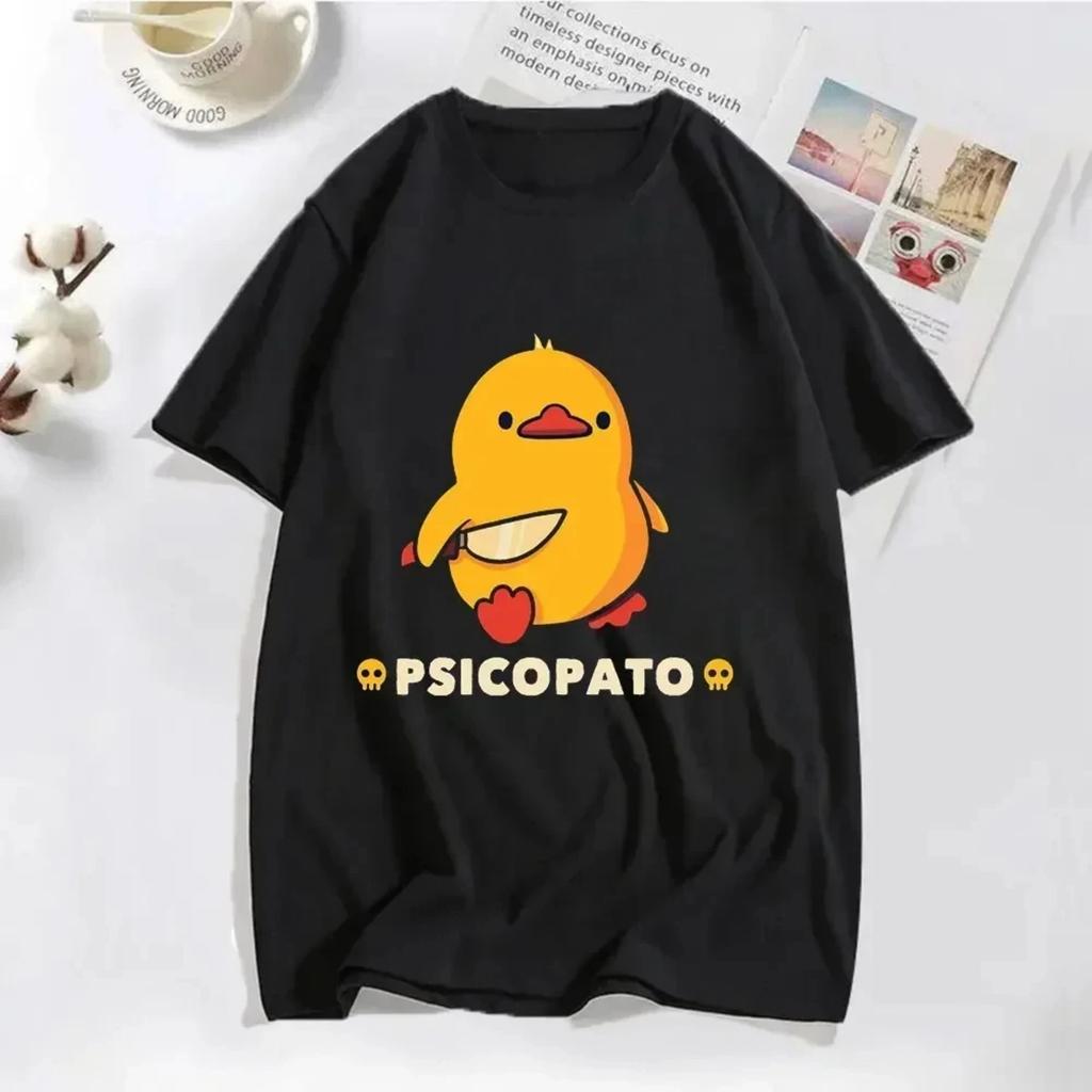 Top Women Summer Top Girl Clothing Duck with Knife Funny Clothes Aesthetic Tops Y2k Tees Fashion Tshirts Graphic T Shirts