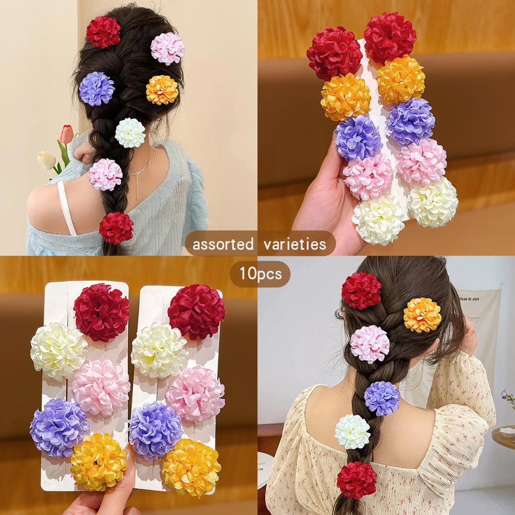 10 fargerike tilfeldige blomsterhårspenner for daglig bruk som hårtilbehør
