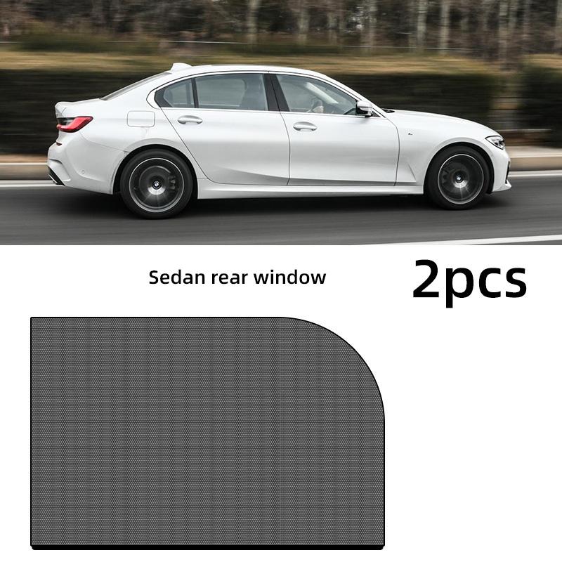 Houseeker 2pcs Mesh Car Side Window Net Auto Sun Visor Protector Mosquito Window Net Anti Insect Fly Screen Curtain