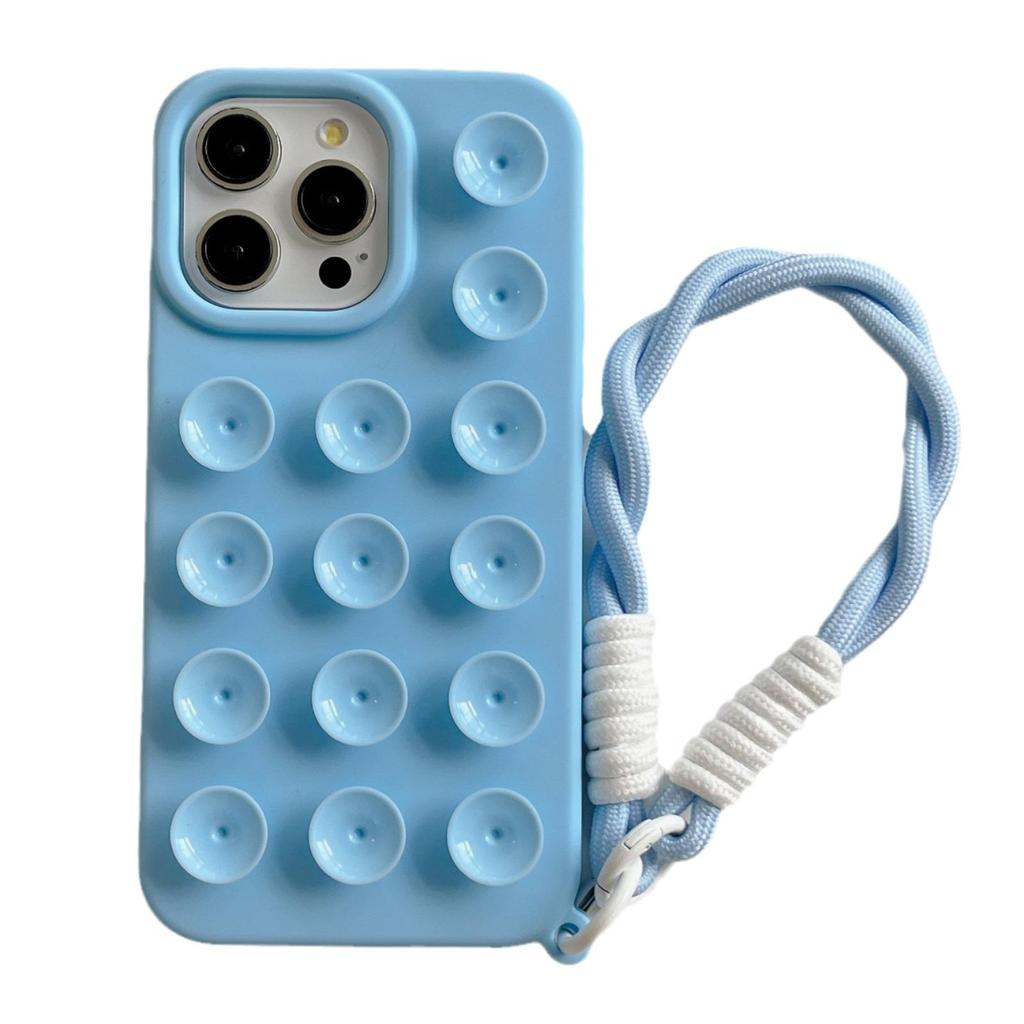 Universal iPhone 17 Pro Max Silicone Case with Lanyard and Suction Cup for Apple 15/14P