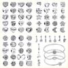 Sparkling Charms Entwined Infinite Hearts Snowflake Star Moveable Toy Cube Beads Fit Original Bracelet Diy Jewelry Gift