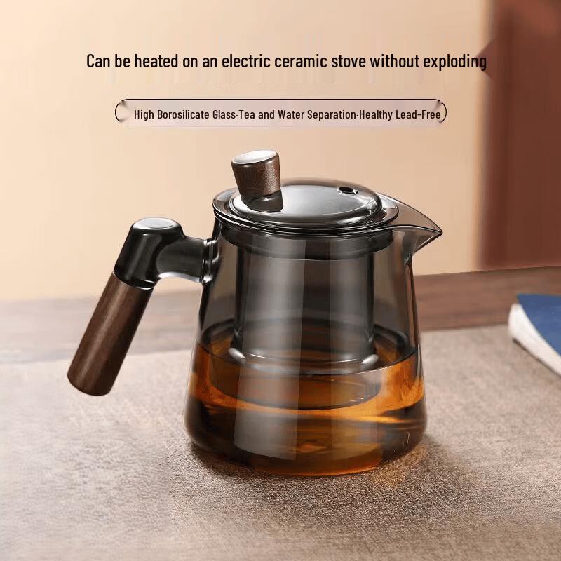 ZhiShi 600ml Side Handle High-Temperature Glass Teapot