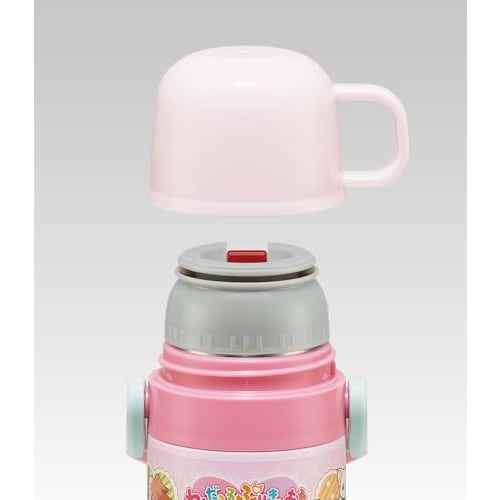 Skater Children's Stainless Steel Water Bottle 2way Direct Drinking 470ml Wandafuru PreCure Cup Drinking 430ml Child-Friendly Lightweight Type Girls T