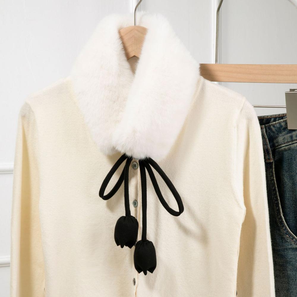 

Sweet Rabbit Fur Earmuffs Headband Fur Neck Warmer Portable Warm Plush Scarf Shopping Style1