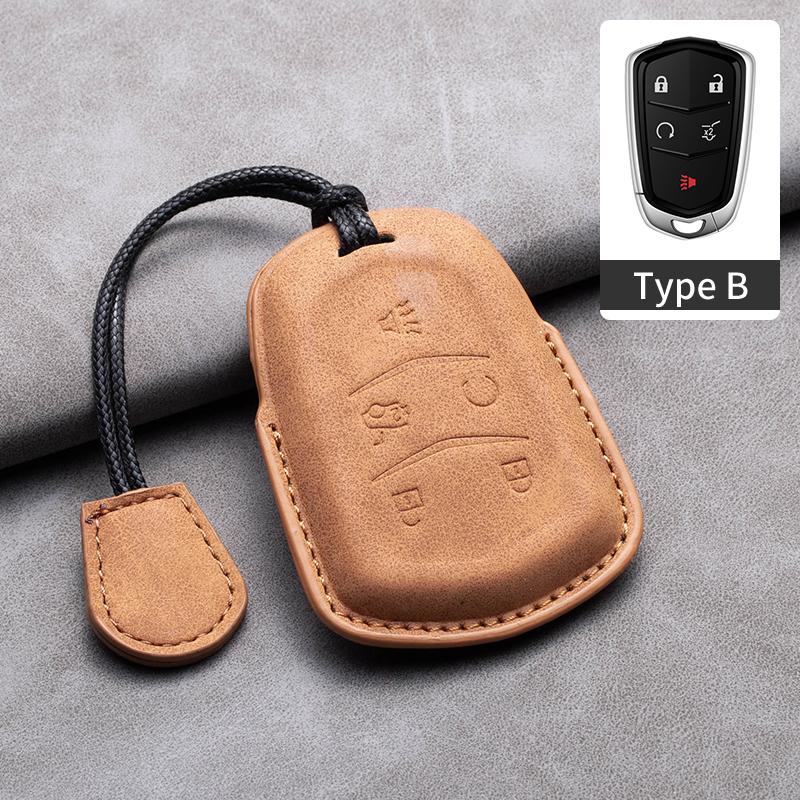 New Sheepskin Car Remote Key Cover Case Shell For Cadillac ATS-L XTS XT5 CTS CT6 ATS 28T SRX Escalade 2015 Styling Accessories