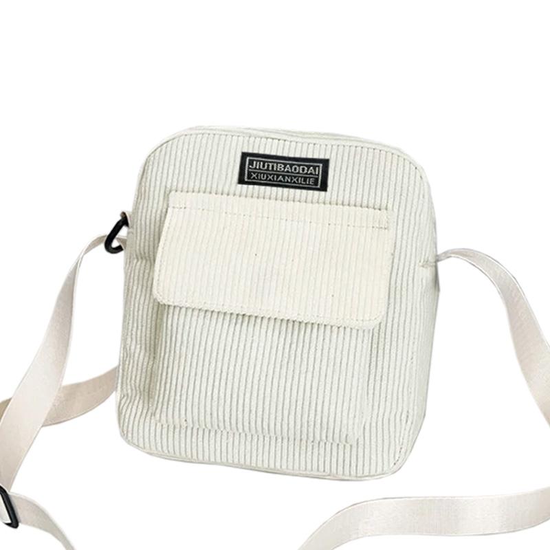 Cozy Corduroy Crossbody Bag Multi-Color Adjustable Strap Lightweight for Daily Outings Casual Functial Stylish Mini Bag
