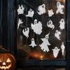Waterdichte PVC Stickers Halloween Spook Raamstickers, Statische Stickers, Glas Herfst Seizoensdecoratie Stickers, Spookachtig Huis voor Binnen Buiten Feest