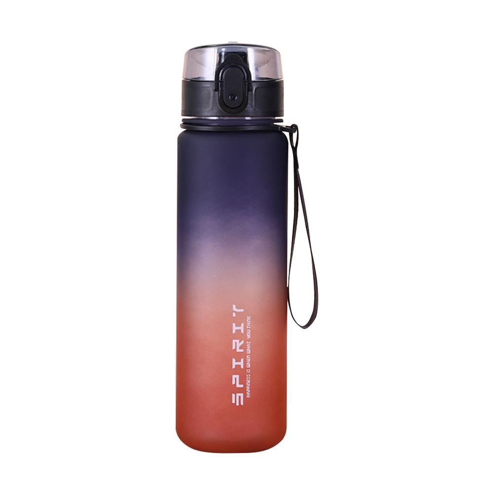 Frosted Water Bottle with Handle Fitness Sports Water Bottle Large Capacity Gradient Water Cup for Fitness Gym Outdoor Sports