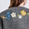 Chuyu Women's Floral Embroidered Knit Cardigan