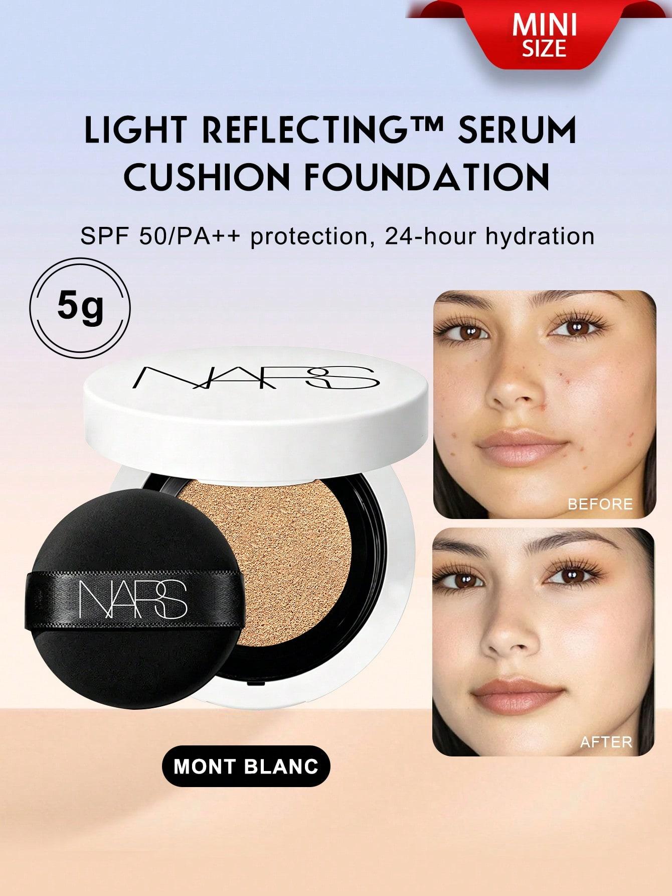 NARS LIGHT REFLECTING™ Стойкий тональный крем-кушон с эффектом сияния, сменный блок #Mont Blanc 5 г / 0,17 унции mini MONT BLANC