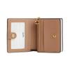 Coach Snap Wallet 11 Floral Print Snap Closure Signature Coated Canvas And Smooth Leather Wallet Women Wallet Gold Light-Khaki Multicolor CR969-IMOTV