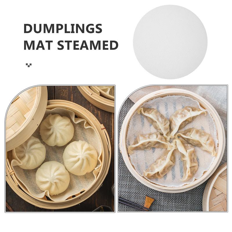 5/6pcs 20/24/27/30cm Silicone Steamer Mesh Mat Non-stick Pad Round Dumplings Mat Steamed Buns Baking Pastry Dim Sum Mat Liners