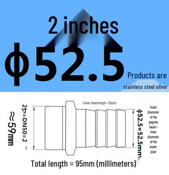 304 Stainless Steel Hex Threaded Water Hose Barb Connector