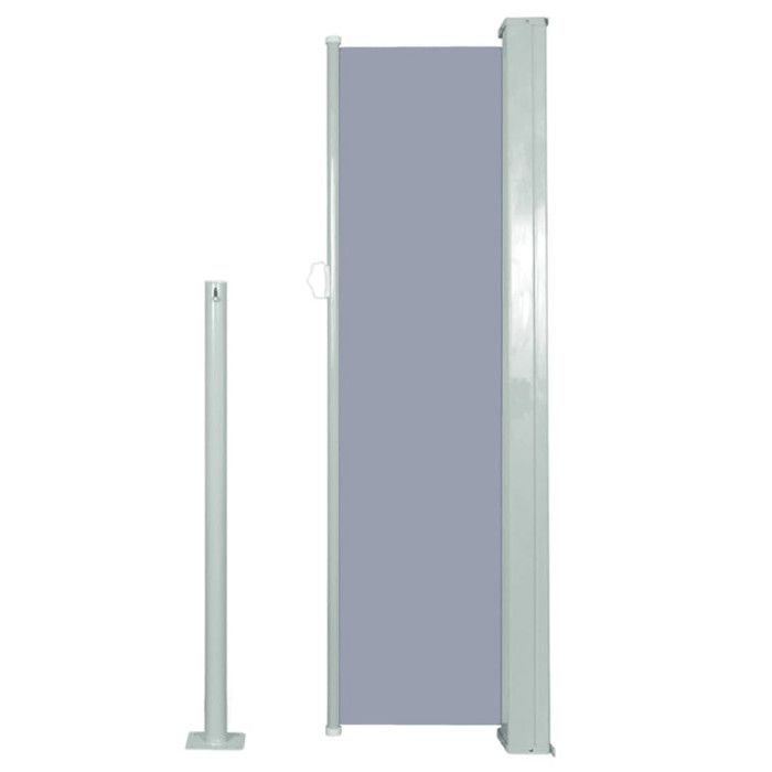 VidaXL Auvent Latéral Rétractable 120x300 cm Gris Brise-vue Store Abri Balcon 45363