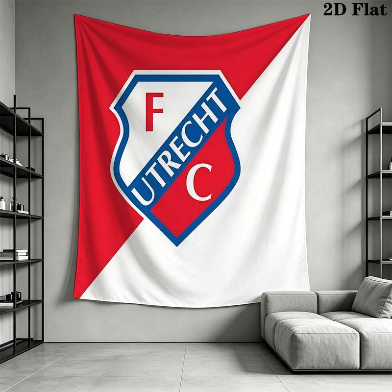 FC Utrecht Wall Hanging Printed Fabric Blanket Decorative Tapestries for Bedroom Living Room Home Decor