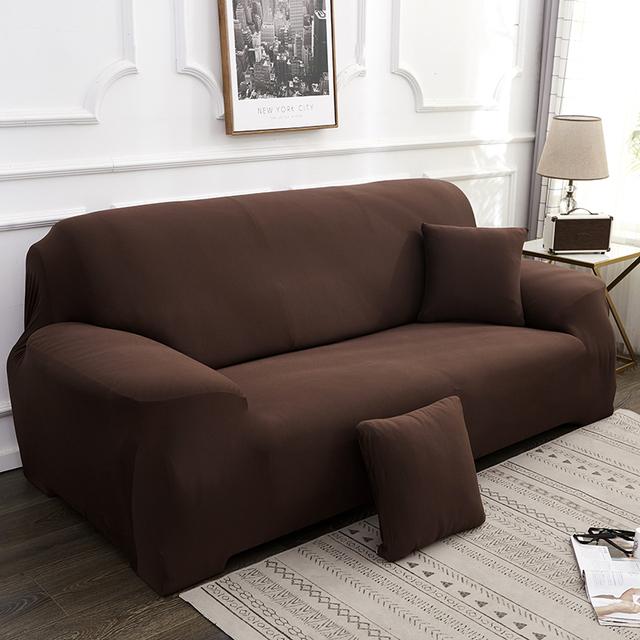 Jednokolorowe pokrowce na sofę Elastyczne pokrowce na sofę do salonu Narożne krzesło w kształcie L Pokrowiec na kanapę 1 /2 /3 /4-osobowy