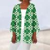 Women's Casual Fashion Caot Printed Lightweight Medium Length Jacket Cardigan
