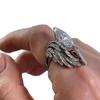 "Feather Star" Fashion Temperament Full of Diamonds Angel Wings Ring High Sense Three-dimensional Feather Light Luxury Ring Female