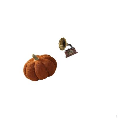 Pumpkin Sculpture Vintage Decorative Cushion Retro Resin Figurine Collectible Ornament for Bedroom