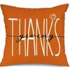 Fall Pumpkin Linen Blend Throw Pillow Cases Zipper Closure Decorative Pillow Covers for Living Room Bedroom Home Party Decor