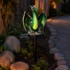 Solar Powered Magical Dragon Ornaments Garden Light, Waterproof Medieval Statue Lamp, Outdoor Decorative Figurine Stakes Gothic Fantasy Decor