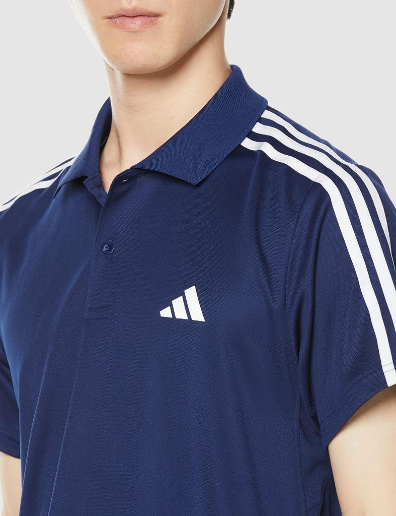 Adidas Train Essentials Pique Training Polo Shirt BXH46 Dark XL 3-Stripes Men's Blue/White (IB8108)