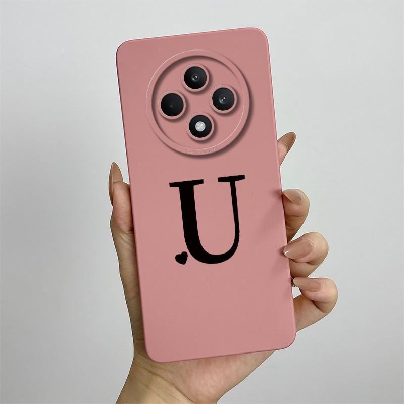 Per Oppo Reno12 F FS 5G 4G Custodia Cover Morbido Silicone TPU Lettere Carine Custodie Protettive Complete Per Reno 12F 12FS Bumper Fundas