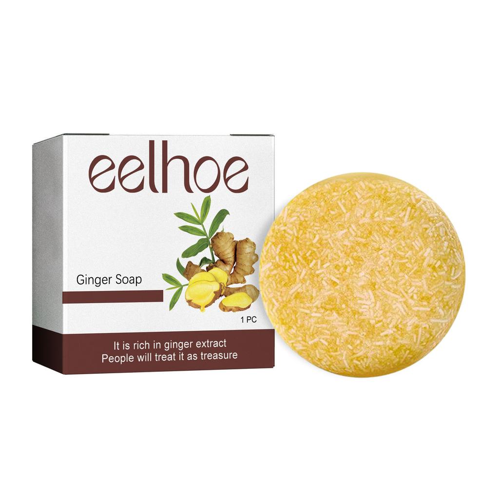 EELHOE Hair Shampoo Polygonum Ginger Essence Hair Darkening Shampoo Soap Natural Organic Gray Reverse Hair Cleansing 1pc