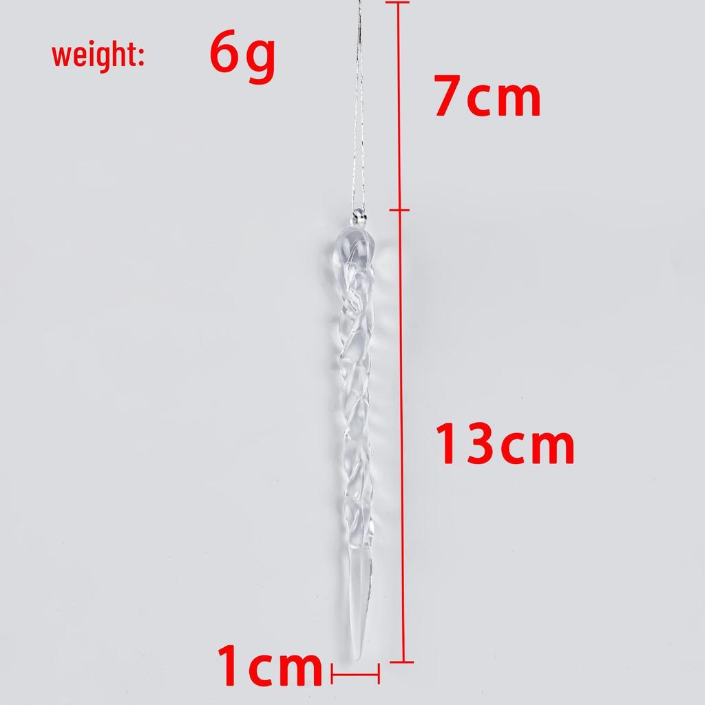 Transparent Icicle Pendants Christmas Tree Hanging Ornaments