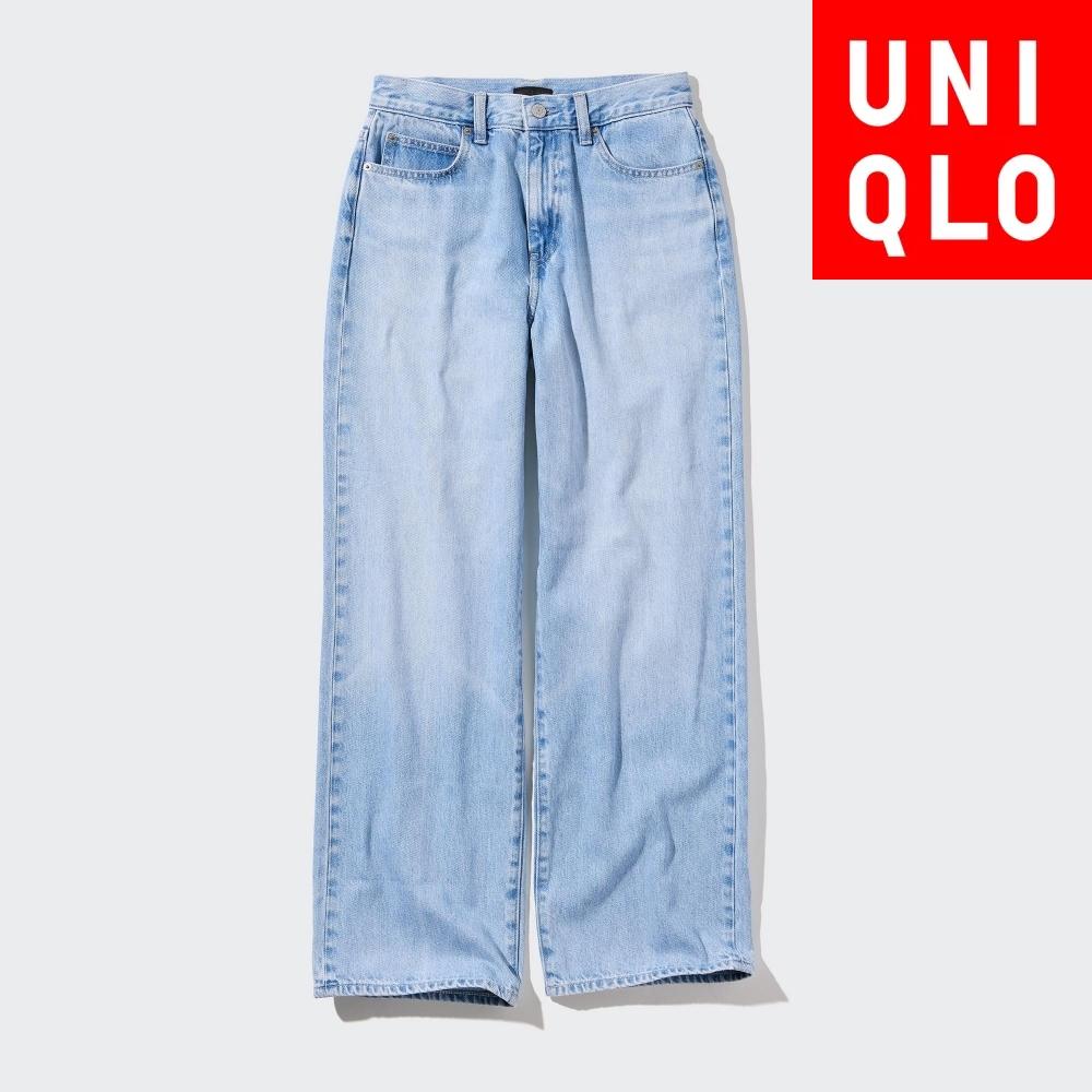 

Широкие прямые джинсы Uniqlo Japan, длина 81,5 см 05 GRAY/32