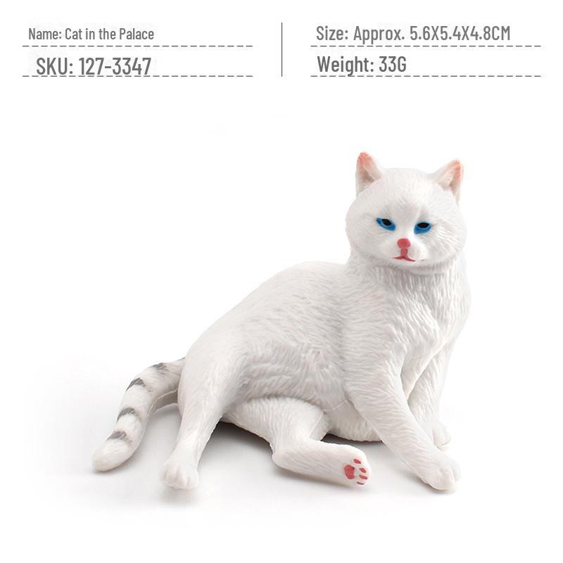 Seashell Cat Figurine: Realistic Kitten Toy Model