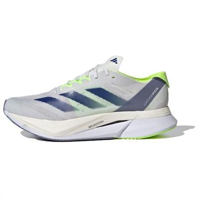 Adizero Boston 12 Bianco Blu Reale Limone Lucido - IE8493