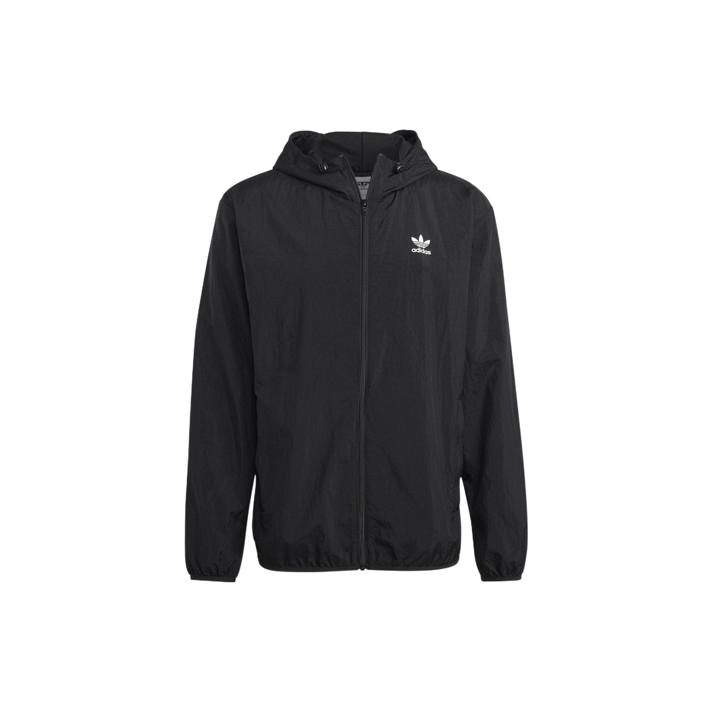 adidas originals Trefoil Essentials Windbreaker Jacket  Black  Men s IA6362 XS