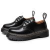 Thick-soled Hole Martin Shoes Women's Leather Low-top British Double-line Casual Student Muffin Bottom Short Boots Women