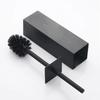 Badezimmer Toilettenbürstenhalter Set Edelstahl Schwarz Quadratisch Reinigungsgeräte Vertikale Toilettenbürste Badezimmer Reinigungszubehör