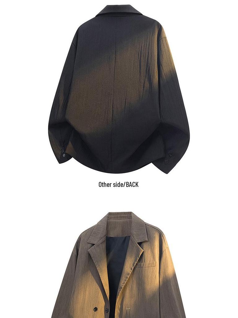 Men's Old Money Double-Breasted Vertical Stripe Suit Jacket - Trendy Autumn/Winter Style