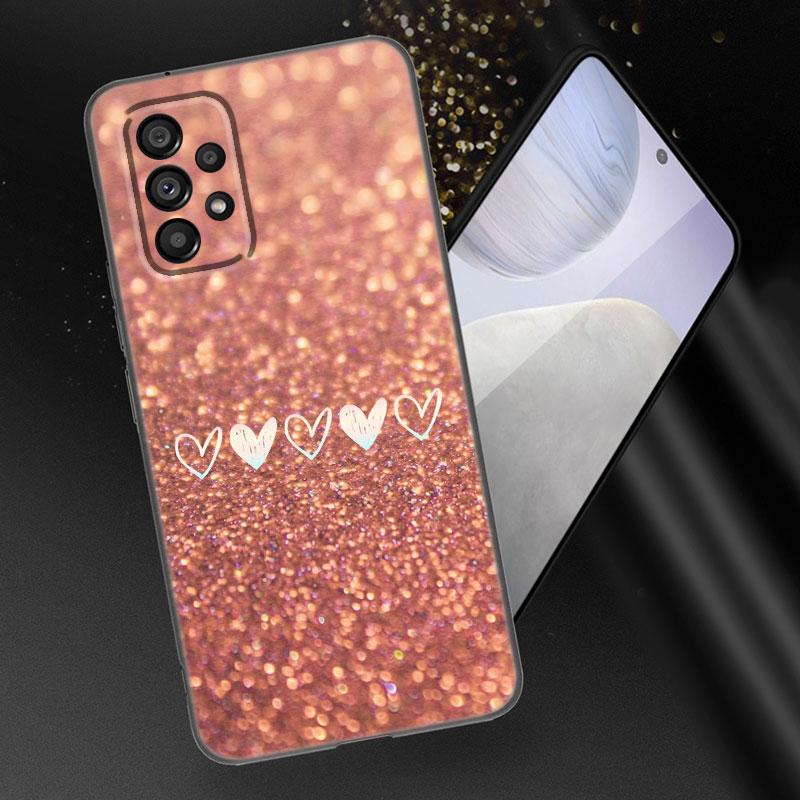 Love Rose Gold Style Phone Case For Samsung A04 A21 A30 A50 A52 S A13 A14 A22 A23 A32 A53 A73 5G A11 A12 A31 A33 A51 A70 A71 A72
