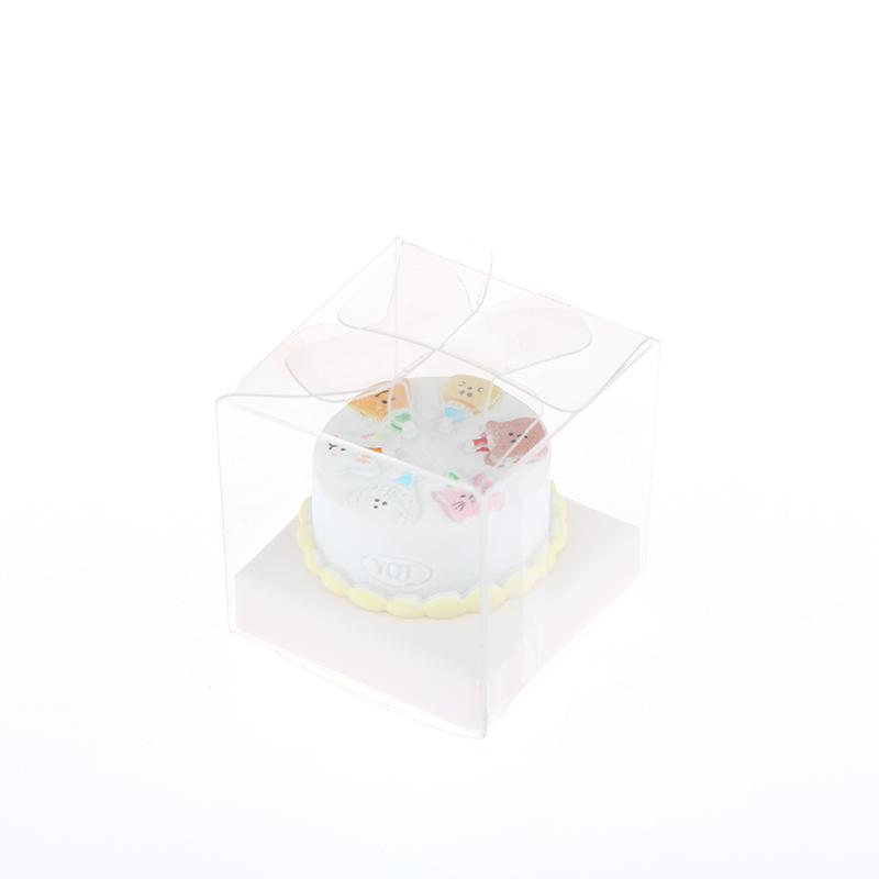 1:12 Puppenhaus Miniatur Erdbeer-Geburtstagstorte mit transparenter Verpackungsbox, Küchenmodell, Dekor, Spielzeug, Puppenhauszubehör