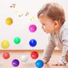 100Pcs/Set Colorful Pit Ball Thickened PE Crush Proof BPA Phthalate Free Safe Indoor Outdoor Baby Toddler Kids Round Ocean Ball Pool Toy Kit