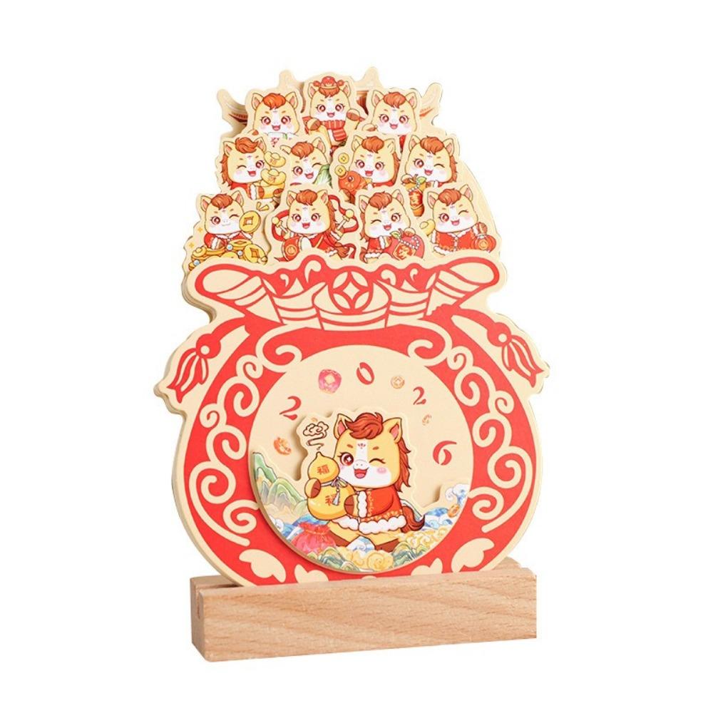 DIY Desk Calendar Wooden Base Monthly Planner New 2026 Desktop Calendar  New Year