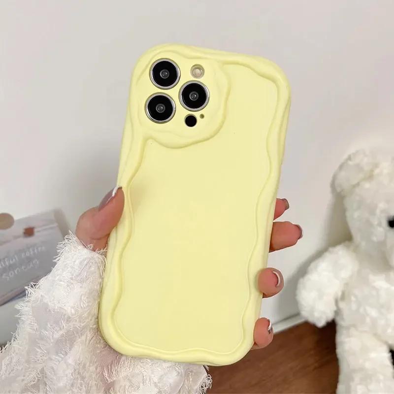 Fine hole candy cream soft silicon case for iPhone 11 12 13 14 15 XR XS Pro Max Plus full anti fall protection phone cover woman