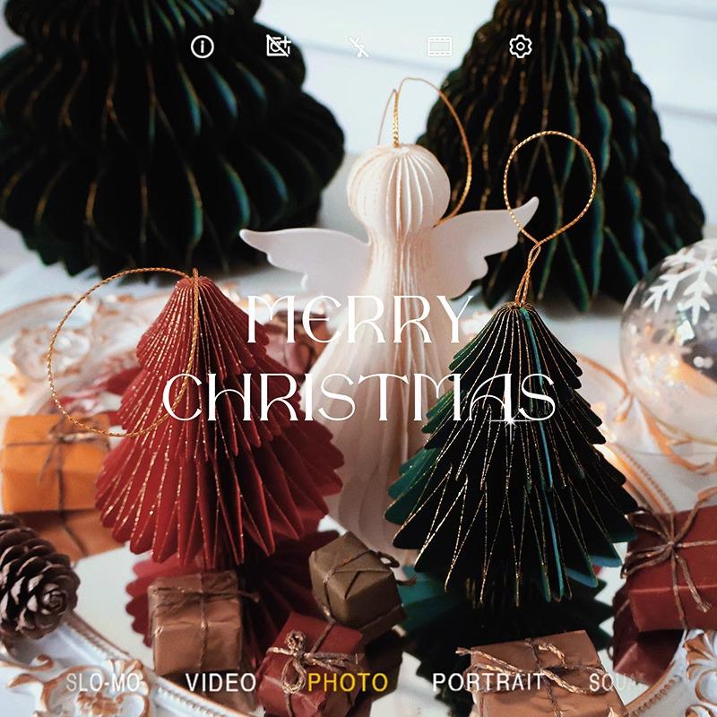 Christmas Honeycomb Ball & Bell Ornaments for Tree and Wall Decoration