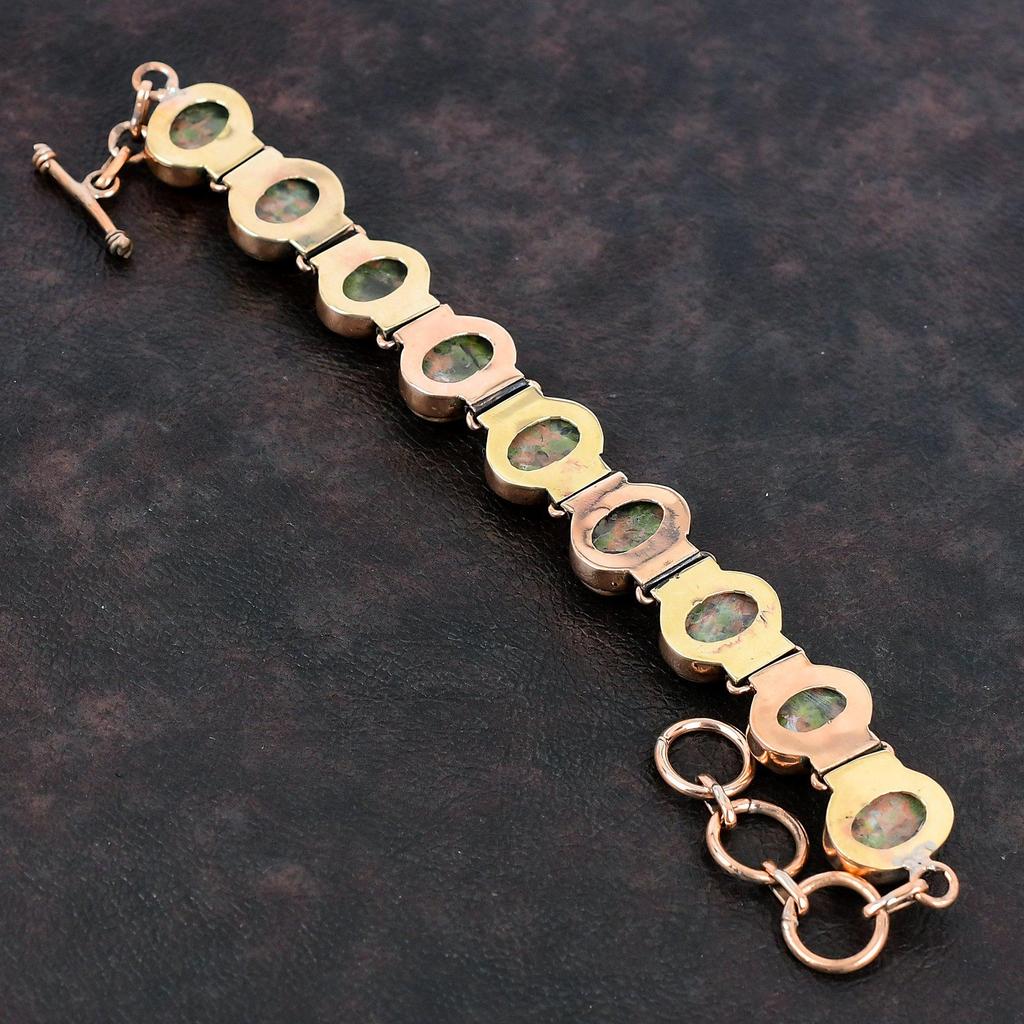 Unakite Bracelet Copper Bracelet Adjustable Chain Bracelet Handmade Jewelry Natural Gemstone Bracelet Antique Copper Jewelry Gifts For Women