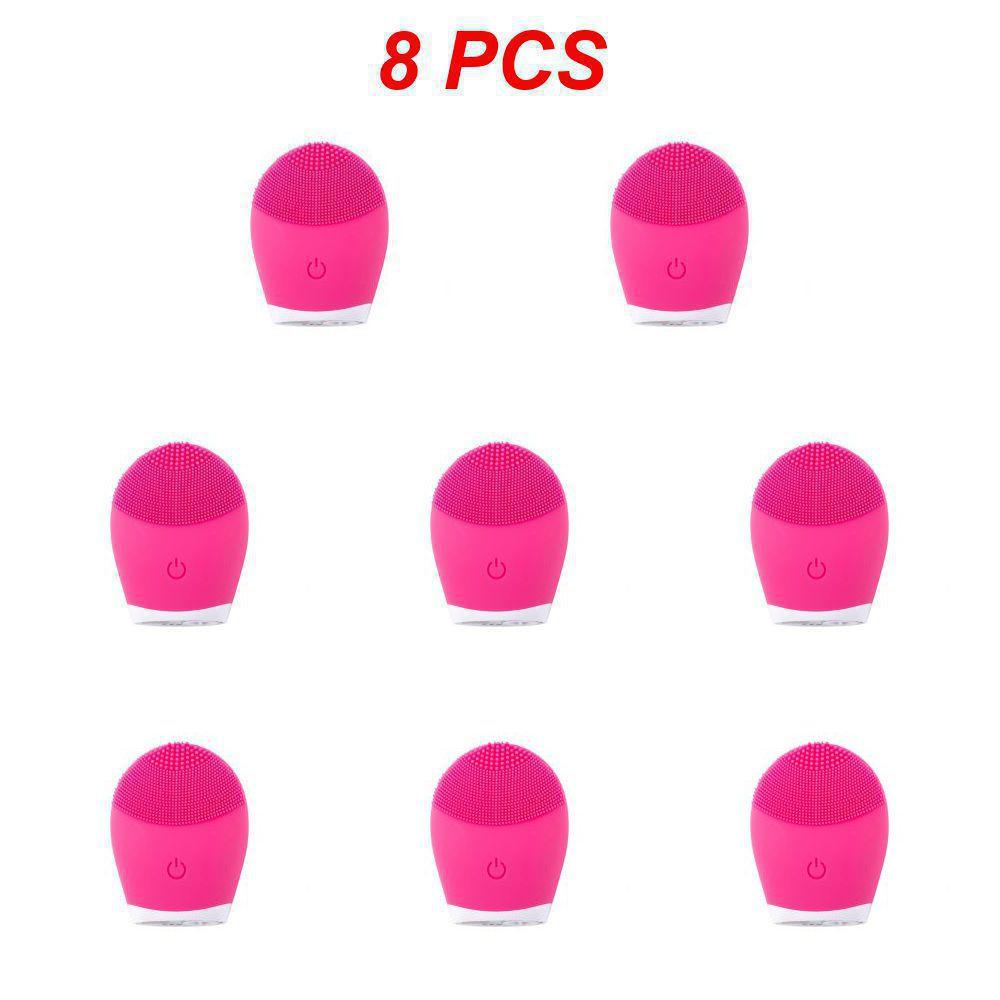 1~8KS Elektrický čistič na obličej Silikonový čisticí kartáček na obličej Pore Hluboké černé tečky Mycí make-up Odstraňovač pěny Sonický