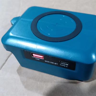 Adapter ładowarki bezprzewodowej z portami ładowania Type-C i USB do akumulatora litowo-jonowego Makita 18V